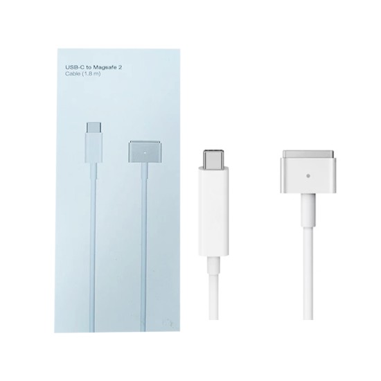 Cabo USB C para Magsafe 2 para Macbook 1,8m Branco